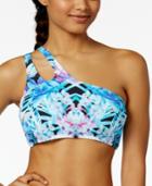 Bar Iii Hot Tropic Printed One-shoulder Crop Bikini Top, Only At Macy's Women's Swimsuit