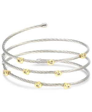 Charriol Two-tone Coiled Wrap Bracelet In Stainless Steel & 18k Gold-plated Sterling Silver