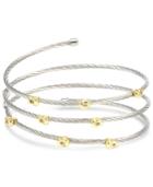 Charriol Two-tone Coiled Wrap Bracelet In Stainless Steel & 18k Gold-plated Sterling Silver