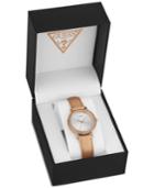 Guess Women's Rose Gold-tone Leather Strap Watch 30mm, A Macy's Exclusive Style