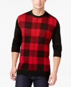 Club Room Big And Tall Buffalo-plaid Sweater, Only At Macy's