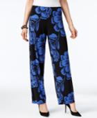 Alfani Floral-print Wide-leg Soft Pants, Only At Macy's
