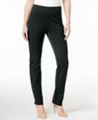 Charter Club Solid Ponte Cambridge Slim Leg Pull On Pant, Only At Macy's