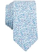 Bar Iii Men's Aqua Floral Skinny Tie, Only At Macy's