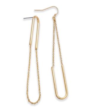 Inc International Concepts Gold-tone Chain Loop Drop Earrings, Created For Macy's