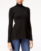 Material Girl Juniors' Lace-up Turtleneck Sweater, Created For Macy's