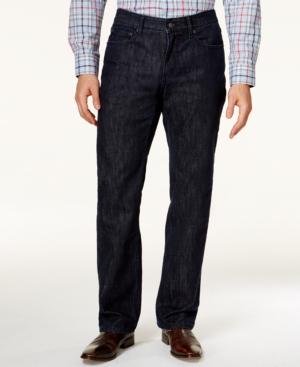Alfani Straight-leg Dark Blue Wash Jeans, Only At Macy's