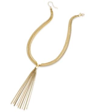 Thalia Sodi Gold-tone Multi-chain Tassel Statement Necklace, Created For Macy's