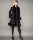 The Fur Vault Fox-fur-trim Cashmere Walker Coat