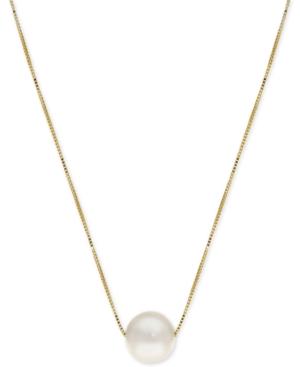 Cultured Freshwater Pearl (9mm) Pendant Necklace In 14k Gold