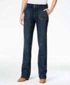 Style & Co. Studded Blue Shadow Wash Bootcut Jeans, Only At Macy's