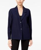Eileen Fisher Washable Crepe Two-button Jacket