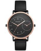 Skagen Women's Automatic Black Leather Strap Watch 36mm Skw2475