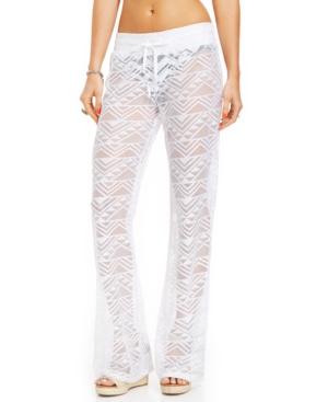 Miken Wide-leg Crochet Cover-up Pants