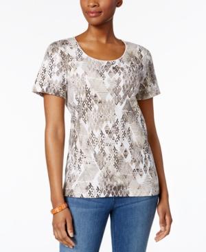 Karen Scott Print T-shirt, Created For Macy's