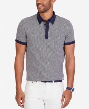 Nautica Men's Slim-fit Jacquard Contrast Polo