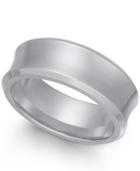 Sutton By Rhona Sutton Stainless Steel Men's Matte Finish Concave Ring