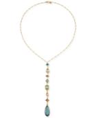 Carolee Gold-tone Multi-crystal Lariat Necklace