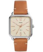 Fossil Women's Micah Brown Leather Strap Watch 32x32mm