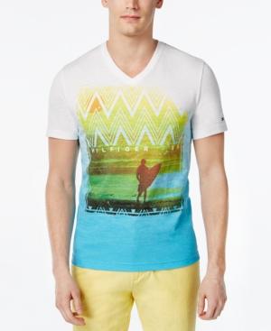 Tommy Hilfiger Men's Point Break Graphic-print V-neck T-shirt