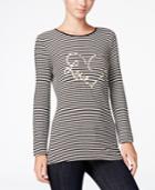 Maison Jules Striped Graphic T-shirt, Created For Macy's