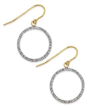 Diamond Accent Hoop Earrings In 18k Gold Over Sterling Silver And Sterling Silver