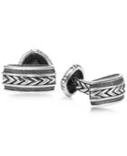 Scott Kay Men's Engraved Chevron Cuff Links In Sterling Silver