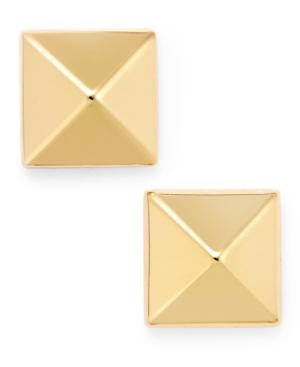 14k Gold Earrings, 6mm Pyramid Stud Earrings