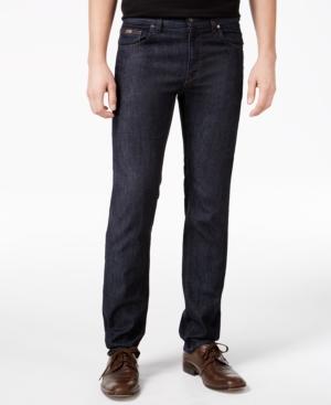 Hugo Boss Men's Slim-fit Navy Wash Jeans