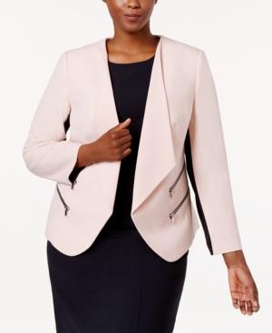 Nine West Plus Size Zip-pocket Blazer