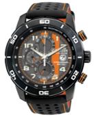 Citizen Watch, Men's Chronograph Eco-drive Black Polyurethane-coated Leather Strap 45mm Ca0467-11h