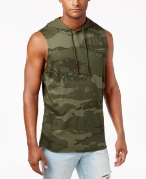 American Rag Men's Camouflage-print Hooded Tank, Only At Macy's