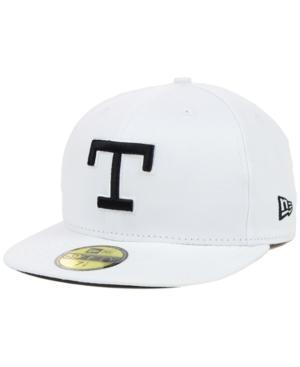 New Era Texas Rangers White And Black 59fifty Cap