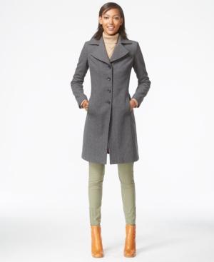 Tommy Hilfiger Topstitched Wool Walker Coat