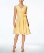 Calvin Klein Faux-wrap Fit & Flare Dress