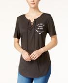 Ferris Bueller Juniors' Lace-up Graphic T-shirt