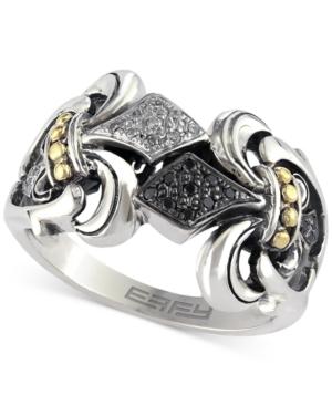 Balissima By Effy Black And White Diamond Ring (1/10 Ct. T.w.) In 18k Gold And Sterling Silver