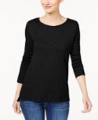 Style & Co High-low Long-sleeve T-shirt, Only At Macy's