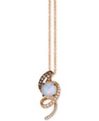 Le Vian Chocolatier Neopolitan Opal (1 Ct. T.w.) & Diamond (1/3 Ct. T.w.) 18 Pendant Necklace In 14k Rose Gold