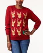 Karen Scott Reindeer Holiday Sweater, Created For Macy's
