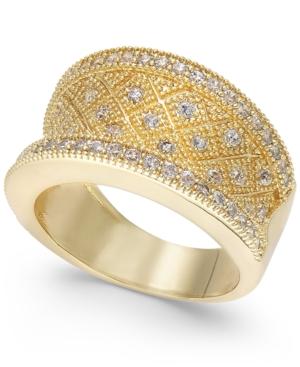Charter Club Gold-tone Crystal Pave Statement Ring, Created For Macy's