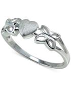 Giani Bernini Heart And Butterfly Ring In Sterling Silver, Only At Macy's