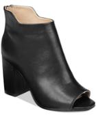 Seven Dials Tinsley Peep-toe Block-heel Booties Women's Shoes