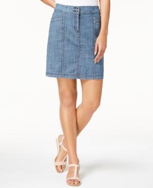 Karen Scott Denim Skort, Created For Macy's