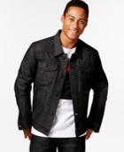 Sean John Racer Raw Black Wash Denim Jacket