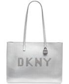 Dkny Metallic Commuter Logo Tote, Created For Macy's
