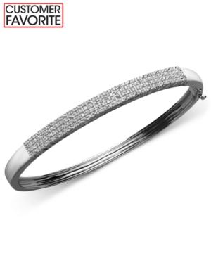 Pave Diamond Bangle Bracelet In Sterling Silver (1/2 Ct. T.w.)