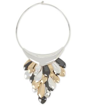 Robert Lee Morris Soho Tri-tone Shaky Sculptural Collar Necklace