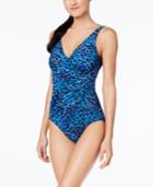 Miraclesuit Purfection Oceanus Printed Tummy-control One-piece Swimsuit Women's Swimsuit