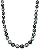 Pearl Necklace, 24 Sterling Silver Cultured Tahitian Pearl Baroque Strand Necklace (8-10mm)